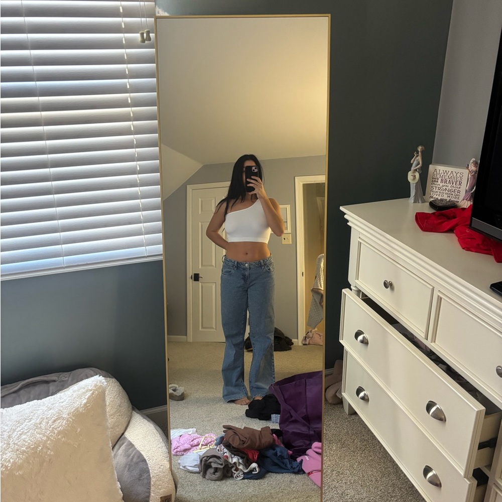 Bozzolo white one shoulder crop top